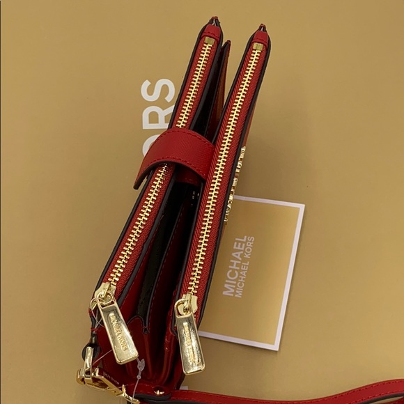 MICHAEL KORS LARGE DOUBLE ZIP WRISTLET FLAME - Picture 15 of 15